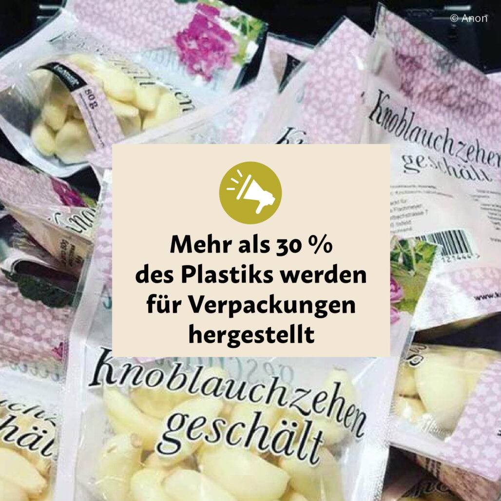 Plastikscout Beispiel: Knoblauch in Plastik