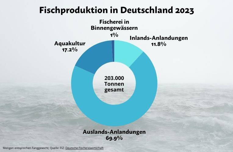 Fischproduktion in Deutschland 2023