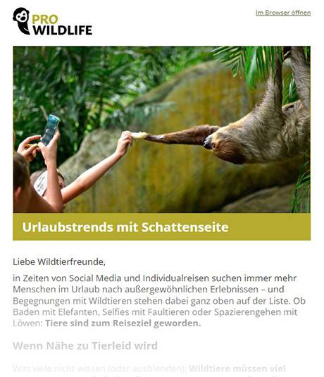 newsletter pro wildlife