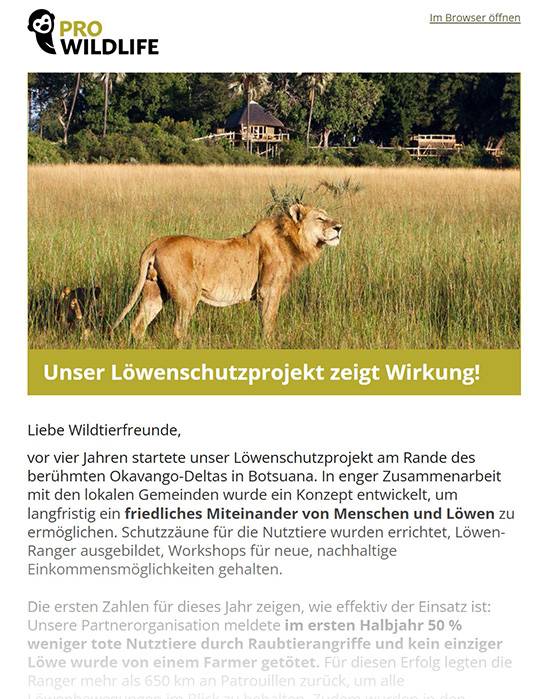 newsletter pro wildlife